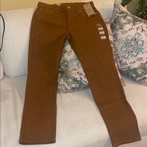 NWT Levi’s 511 Slim 30x30 Chestnut Jean